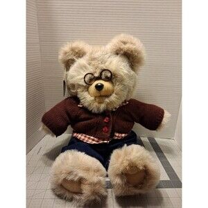 Vintage 1985 Heartline Grandpa Bear plush Bearnett Family Hallmark